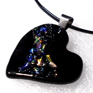 NEMESACÉL! Szívben színek fúziója, nyaklánc, ajándék Valentin napra. - ékszer - karkötő - karkötő medállal - Meska.hu