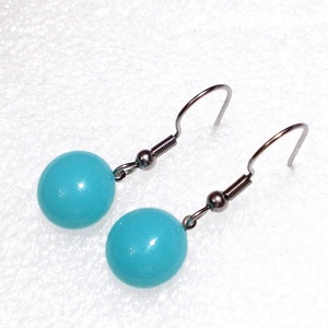 NEMESACÉL! Türkiz fülbevaló, ajándék nőknek névnapra, születésnapra.  - ékszer - fülbevaló - lógó fülbevaló - Meska.hu