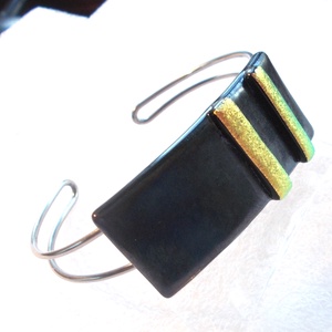 NEMESACÉL! Szürke-arany karkötő. - ékszer - karkötő - karkötő medállal - Meska.hu