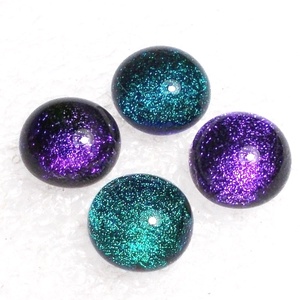 NEMESACÉL! Smaragd dichroic fülbevaló páros., Ékszer, Fülbevaló, Pötty fülbevaló, Ékszerkészítés, Üvegművészet, MESKA
