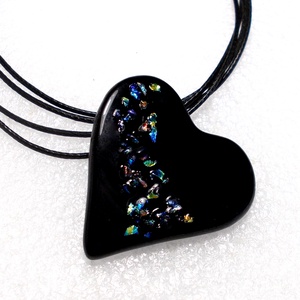 NEMESACÉL! Szívben színek fúziója, nyaklánc, ajándék Valentin napra. - ékszer - karkötő - karkötő medállal - Meska.hu