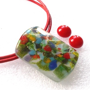 AKCIÓ!  Színek fények fúziója, ékszerszett. - ékszer - nyaklánc - medálos nyaklánc - Meska.hu