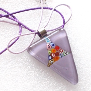 AKCIÓ! Virágos háromszög nyaklánc, ajándék  ballagásra, névnapra, születésnapra. - ékszer - ékszerszett - Meska.hu