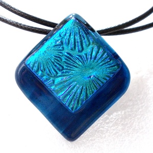 AKCIÓ!  Csillagok kékben, dichroic  nyaklánc. - ékszer - ékszerszett - Meska.hu