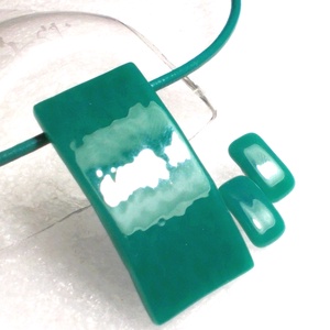 NEMESACÉL! Kékeszöld ékszerszett. - Meska.hu