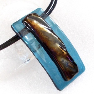 AKCIÓ!  Kék - metál fúzió nyaklánc ajándék névnapra, születésnapra. - Meska.hu