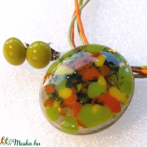 KÉSZLETKISÖPRÉS!  Őszilomb  nyaklánc és fülbevaló, ajándék nőknek névnapra, születésnapra. - ékszer - ékszerszett - Meska.hu