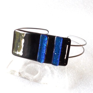  NEMESACÉL!  Kék-fekete karkötő, névnapra, születésnapra., Ékszer, Ékszerszett, Ékszerkészítés, Üvegművészet, MESKA