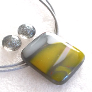   NEMESACÉL! Szürke-sárga ékszerszett, ballagásra, névnapra, születésnapra. - ékszer - ékszerszett - Meska.hu