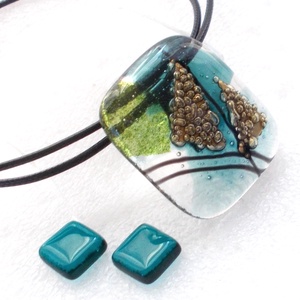 Bronz vitorlák üvegékszer, ajándék nőknek névnapra, születésnapra. - ékszer - nyaklánc - medálos nyaklánc - Meska.hu