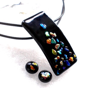 NEMESACÉL!  Dichroic fények játéka ékszerszett, Ékszer, Ékszerszett, Ékszerkészítés, Üvegművészet, MESKA