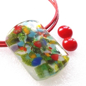 AKCIÓ!  Színek fények fúziója, ékszerszett. - ékszer - nyaklánc - medálos nyaklánc - Meska.hu