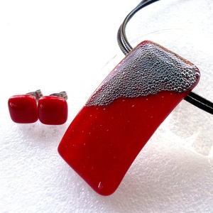 Elegáns meggypiros ékszerszett, ajándék nőnek, névnapra, születésnapra. - ékszer - ékszerszett - Meska.hu