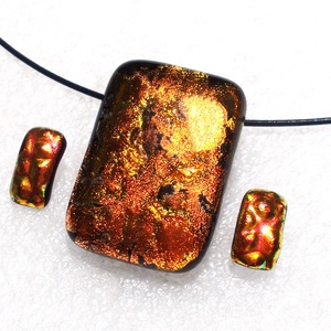 NEMESACÉL!  Naplemente, dichroic ékszerszett, ajándék  nőknek, névnapra, születésnapra. - ékszer - ékszerszett - Meska.hu