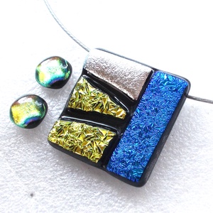 NEMESACÉL! Dichroic mozaik ékszerszett, ajándék pedagógus napra, születésnapra, névnapra.  - ékszer - ékszerszett - Meska.hu