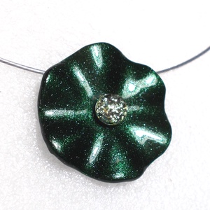 Smaragd rózsa nyaklánc , ajándék Valentin napra, névnapra születésnapra. - ékszer - nyaklánc - medál - Meska.hu