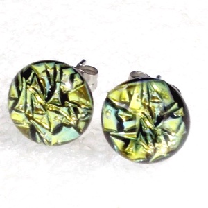 Arany szikrázás stiftes fülbevaló., Ékszer, Fülbevaló, Pötty fülbevaló, Ékszerkészítés, MESKA