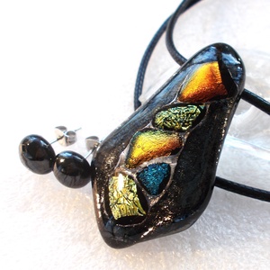 Metál fények játéka nyaklánc és fülbevaló., Ékszer, Ékszerszett, Ékszerkészítés, Üvegművészet, MESKA