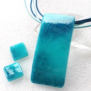 AKCIÓ! Nemesacél színátmenetes türkiz-kék ékszerszett , névnapra születésnapra. - ékszer - ékszerszett - Meska.hu