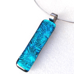 Kék csillagok, dichroic ékszerszett. - ékszer - ékszerszett - Meska.hu