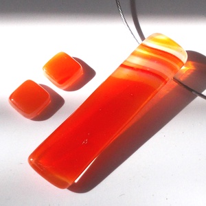 NEMESACÉL!  Csíkos narancs ékszerszett. - ékszer - ékszerszett - Meska.hu