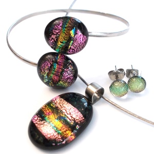 NEMESACÉL! Dichroic fények ékszerszett. - ékszer - ékszerszett - Meska.hu