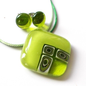 Lime nyaklánc. - ékszer - ékszerszett - Meska.hu