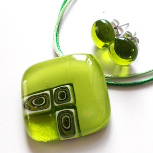 Lime nyaklánc. - ékszer - ékszerszett - Meska.hu