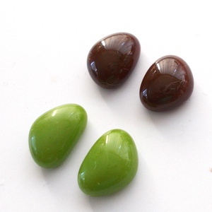 Orvosi fém! zöld-barna lencsi stiftes fülbevaló pár , ajándék  névnapra, születésnapra., Ékszer, Fülbevaló, Pötty fülbevaló, Ékszerkészítés, Üvegművészet, MESKA