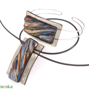 NEMESACÉL!  Bronzos metál fények nyaklánc és karkötő ajándék névnapra születésnapra. - Meska.hu