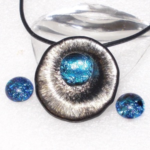 OVÁLIS! Gyöngykagyló dichroic ékszerszett , ajándék névnapra, születésnapra. - ékszer - ékszerszett - Meska.hu
