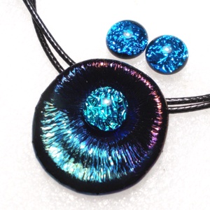 OVÁLIS! Gyöngykagyló dichroic ékszerszett , ajándék névnapra, születésnapra. - ékszer - ékszerszett - Meska.hu