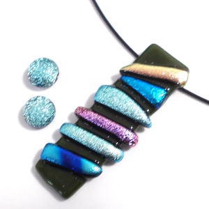  Dichroic mozaik ékszerszett, ajándék  lányoknak szalagavatóra, ballagásra, születésnapra, névnapra.  - ékszer - ékszerszett - Meska.hu