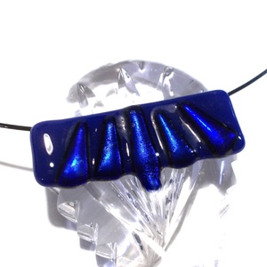  Kékek dichroic nyaklánc, ballagásra, születésnapra, névnapra. , Ékszer, Nyaklánc, Medálos nyaklánc, Ékszerkészítés, Üvegművészet, MESKA