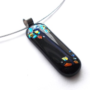 Dichroic fények az éjszakában üvegékszer, ajándék nőknek névnapra, születésnapra. - Meska.hu