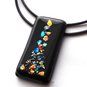 NEMESACÉL!  Dichroic fények játéka nyaklánc. - ékszer - nyaklánc - medálos nyaklánc - Meska.hu