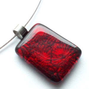 Rubin csillagok, dichroic nyaklánc. - ékszer - ékszerszett - Meska.hu
