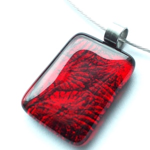 Rubin csillagok, dichroic nyaklánc., Ékszer, Ékszerszett, Ékszerkészítés, Üvegművészet, MESKA