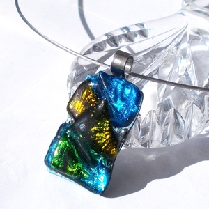  Szabálytalan dichroic mozaik ékszerszett, ballagásra, születésnapra, névnapra.  - ékszer - ékszerszett - Meska.hu