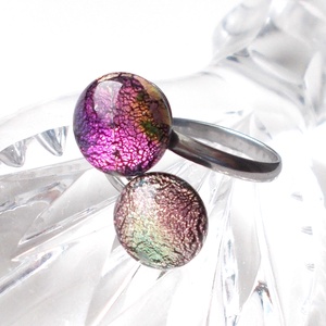  NEMESACÉL!  Rózsafények dichroic ékszerszett. - ékszer - ékszerszett - Meska.hu