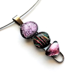  NEMESACÉL!  Magnólia dichroic nyaklánc. - Meska.hu