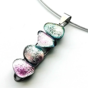  NEMESACÉL!  Magnólia dichroic nyaklánc. - ékszer - ékszerszett - Meska.hu