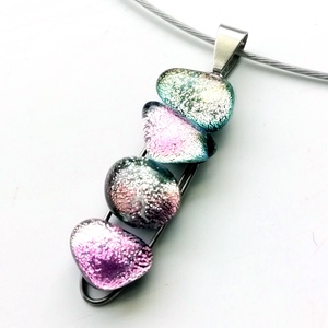  NEMESACÉL!  Magnólia dichroic nyaklánc. - Meska.hu