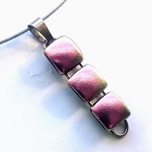  NEMESACÉL!  Magnólia dichroic nyaklánc. - Meska.hu