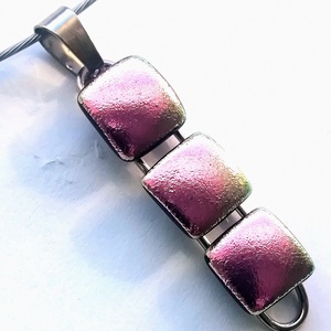  NEMESACÉL!  Magnólia dichroic nyaklánc. - Meska.hu