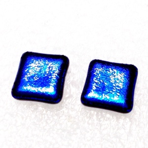  NEMESACÉL!  Hullámzó kék kockák dichroic karkötő.. - ékszer - karkötő - kézfej karkötő - Meska.hu