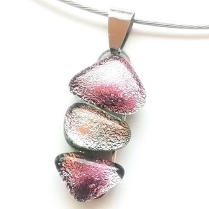  NEMESACÉL!  Magnólia dichroic nyaklánc. - Meska.hu