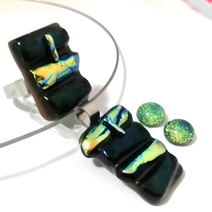 NEMESACÉL!  Dichroic mozaik, üvegékszerszett, ajándék  lányoknak szalagavatóra, ballagásra, születésnapra, névnapra.  - ékszer - ékszerszett - Meska.hu