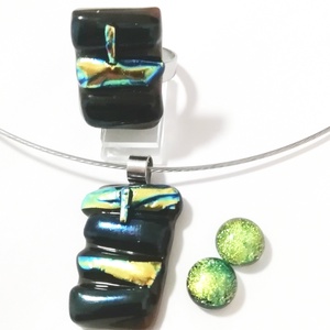 NEMESACÉL!  Dichroic mozaik, üvegékszerszett, ajándék  lányoknak szalagavatóra, ballagásra, születésnapra, névnapra.  - ékszer - ékszerszett - Meska.hu