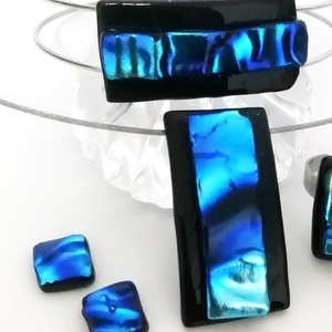 NEMESACÉL! Ezüstkék hullámok ékszerszett, ajándék nőknek névnapra, születésnapra. - Meska.hu